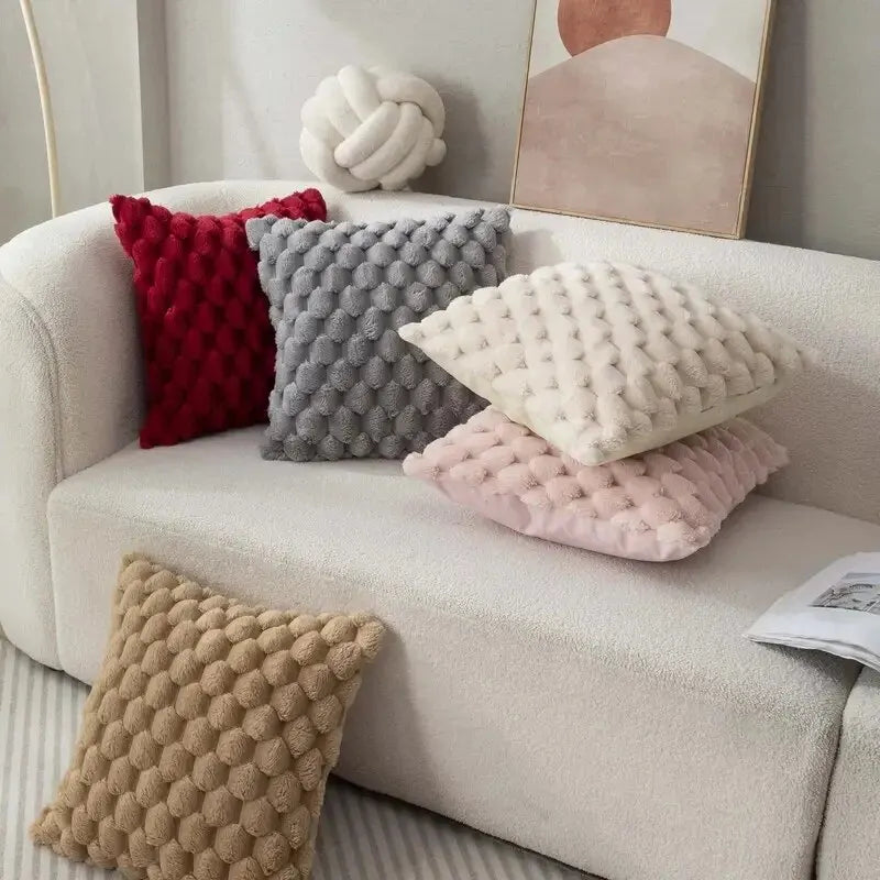 Plush Grid Pillow